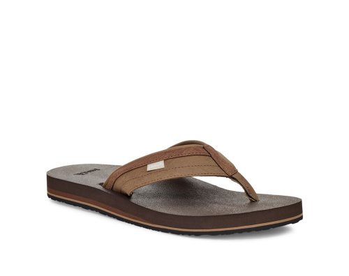 Sanuk Ziggy Water-Friendly - Sanuk Flip Flops Mens Brown - Philippines ARVPGU068